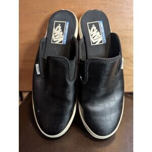 Vans  Black  Checkerboard Pattern mules W8.5, M 7